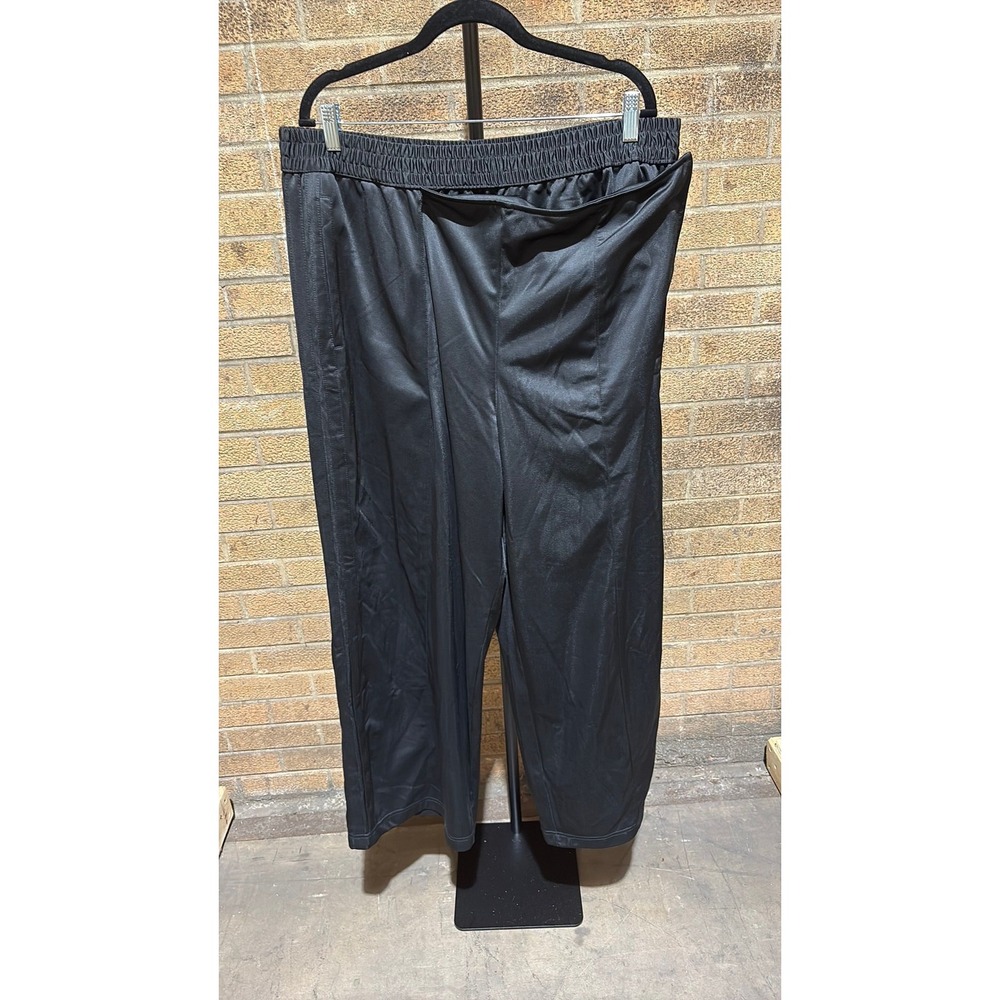 KBB by KAHLANA Womens Mid-Rise Convertible Track Pant Black XL Straight Leg